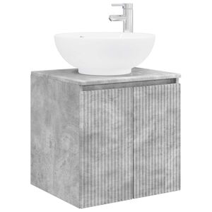 vidaXL Vanitate cu chiuvetă montată pe perete Gri Beton