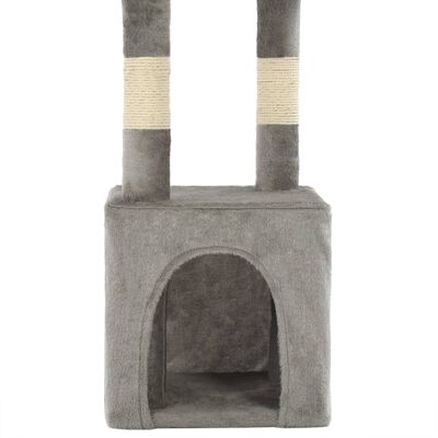 vidaXL Ansamblu pisici, stâlpi funie sisal, 109 cm, gri