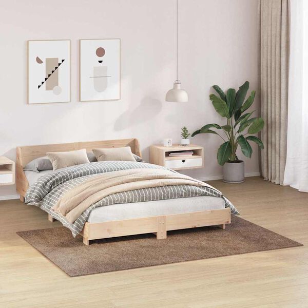 vidaXL Covor Shaggy Antiderapant Maro 140 x 200 cm PP