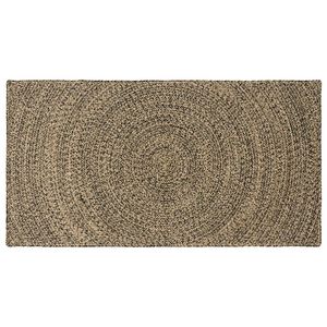 vidaXL Covor de zonă Natural și Negru 100 x 200 cm Iută