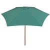 vidaXL Umbrelă de soare cu st&acirc;lp de lemn 270 x 270 cm, verde