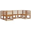 vidaXL Set de canapele de exterior 6 pcs natural Lemn Solid de Acacia