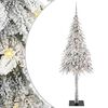 vidaXL Brad de Crăciun cu 300 LED cu suport Alb 210 cm PE și Oțel