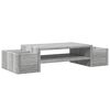 vidaXL Suport monitor cu depozitare, sonoma gri, 70x27x15 cm lemn