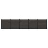 vidaXL Set de Gard 5 buc. 872 x 186 cm WPC și Aluminiu Negru
