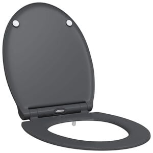 vidaXL Capacul de toaletă Antracit 45,5 x 37,5 x 3,8 cm Duroplast