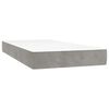 vidaXL Pat box spring cu saltea, gri deschis, 120x190 cm, catifea
