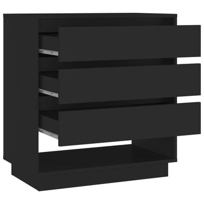 vidaXL Servantă, negru, 70x41x75 cm, lemn prelucrat
