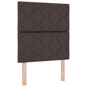 vidaXL Pat cu arc LED cu headboard Maro &icirc;nchis 80 x 200 cm țesătură