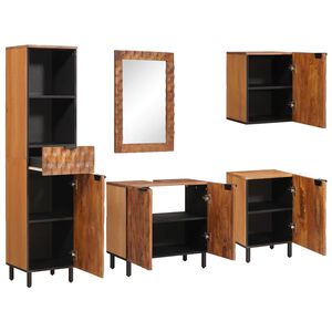 vidaXL Seturi de baie 5 buc. Maro Acacia Finisat Lemn de mango solid