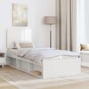 vidaXL Cadru de pat cu headboard Alb 90 x 200 cm Lemn de pin masiv