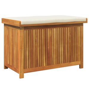 vidaXL Cutie de perne de exterior 90x50x60,5 cm lemn masiv de salc&acirc;m
