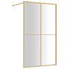 vidaXL Paravan de duș walk-in auriu 115x195 cm sticlă ESG transparentă