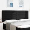 vidaXL Tăblie cap cu headboard Negru 200 cm Piele artificială