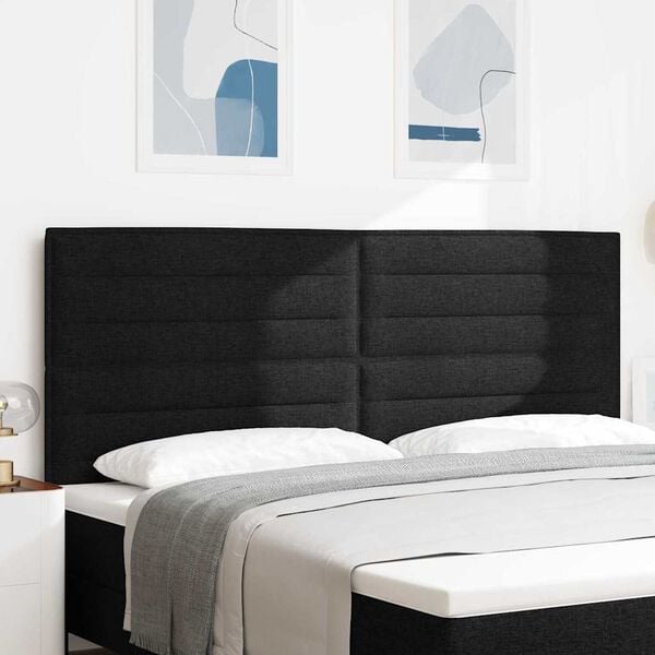 vidaXL Tăblie cap cu headboard Negru 200 cm Piele artificială