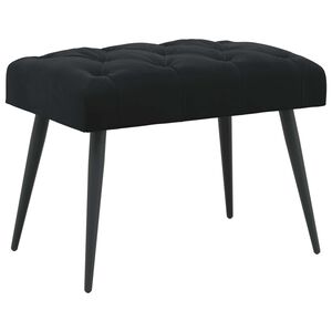 vidaXL Bancă cu butoane capitonate Negru 60 x 40 x 45 cm Catifea