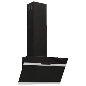 vidaXL Hotă de perete, negru, 60 cm, oțel și sticlă securizată