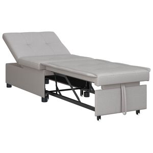vidaXL Canapea extensibilă Gri 194 x 50 x 82 cm țesătură
