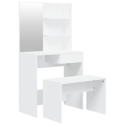 vidaXL Set măsuță de toaletă, alb, 74,5x40x141 cm