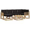 vidaXL Set de canapele de exterior 7 buc. Alb și negru