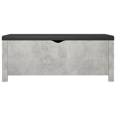 vidaXL Cutie depozitare pernă gri beton, 105x40x45 cm, lemn prelucrat