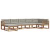 vidaXL Set de canapele de exterior 7 pcs Gri natural și deschis