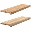 vidaXL Trepte scari 2 buc Stejar masiv netratat 80x25x2 cm