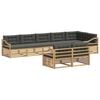 vidaXL Set de canapele de exterior 8 pcs Alb și antracit Poliester