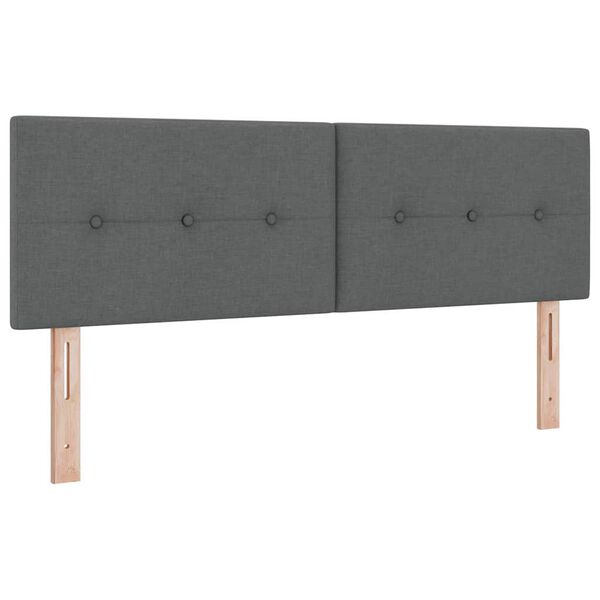 vidaXL Tăblie cap cu headboard Gri &icirc;nchis 160 cm Piele artificială