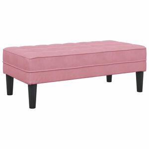 vidaXL bancă cu pernă Roz 113 x 57 x 39 cm Catifea