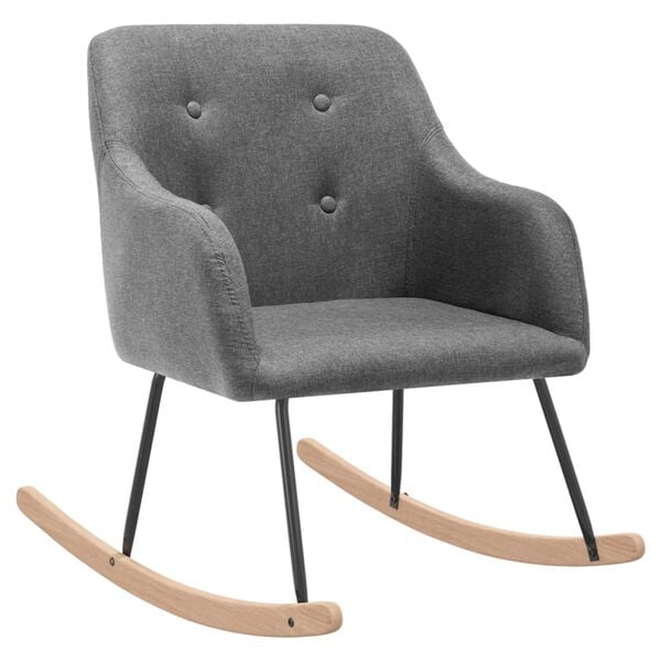 vidaXL Scaun balansoar, gri deschis, material textil