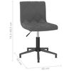 vidaXL Scaune de bucătărie pivotante, 2 buc, gri &icirc;nchis, catifea