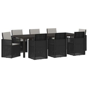 vidaXL Set de masă pentru grădină 9 buc. Antracit, Gri deschis PP