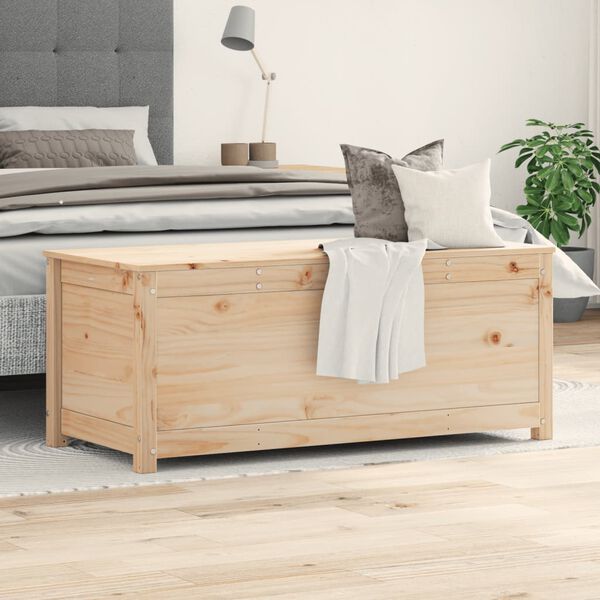 vidaXL Cutie de depozitare, 110x50x45,5 cm, lemn masiv de pin