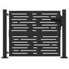 vidaXL Poartă de grădină Negru 110 x 105 cm Oțel vopsit electrostatic