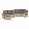 vidaXL Patio Sofa Set 6-Locuri Beige and Grey