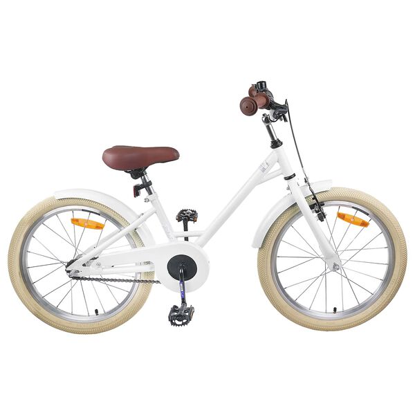 vidaXL Bicicletă pentru Copii 18 Inci pentru 5-7 ani Alb