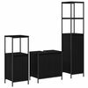 vidaXL Set de mobilier pentru baie 3 pcs Stejar Negru Lemn compozit