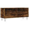 vidaXL Comodă TV, stejar fumuriu, 100x34,5x44,5 cm, lemn prelucrat