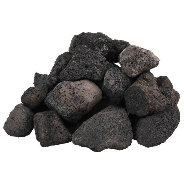 vidaXL Roci vulcanice, 25 kg, negru, 5-8 cm