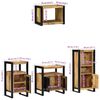 vidaXL Set de mobilier pentru baie 4 pcs Maro Lemn de mango solid