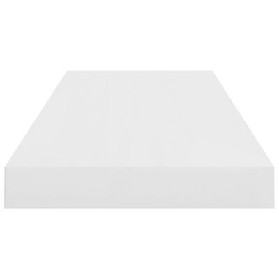 vidaXL Raft de perete suspendat, alb extralucios, 60x23,5x3,8 cm, MDF