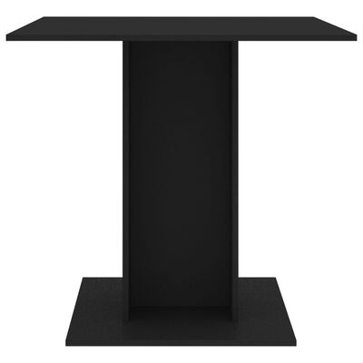 vidaXL Masă de bucătărie, negru, 80x80x75 cm, PAL