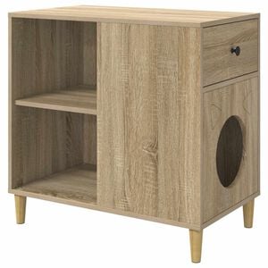 vidaXL Casa pentru pisici Sonoma 72 x 42.5 x 70 cm Lemn compozit