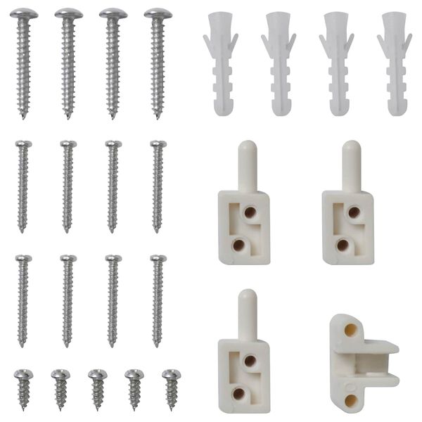 vidaXL Ecran pentru Insecte cu Hinge Manual Alb și negru 120 x 240 cm