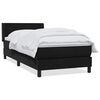 vidaXL Pat box spring cu saltea, negru, 80x210 cm, catifea