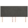 vidaXL Tăblie de pat cu aripioare gri &icirc;nchis 203x16x118/128 cm catifea