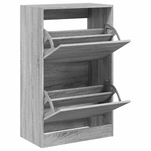 vidaXL Pantofar, gri sonoma, 60x34x96,5 cm, lemn compozit