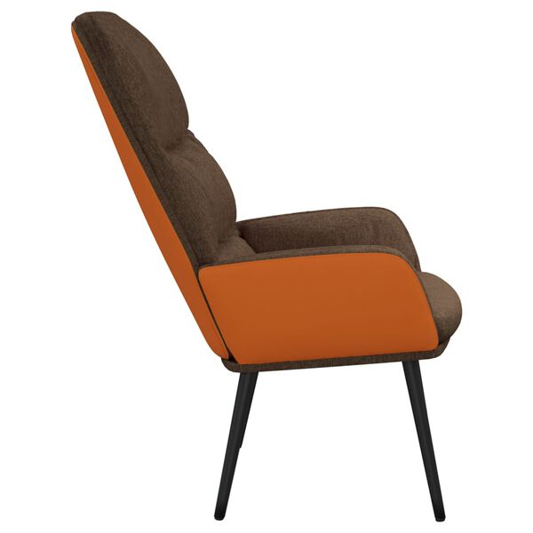 vidaXL Scaun de relaxare, maro, material textil