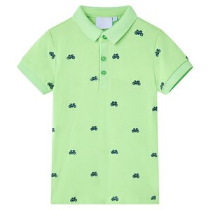 vidaXL Tricou polo pentru copii, verde neon, 92